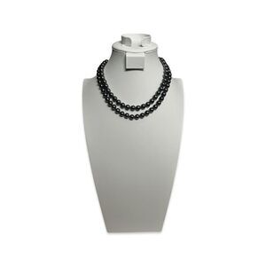 Vintage Erwin Pearl Grey Pearls Double Strand Ornate Clasp Necklace 15”
